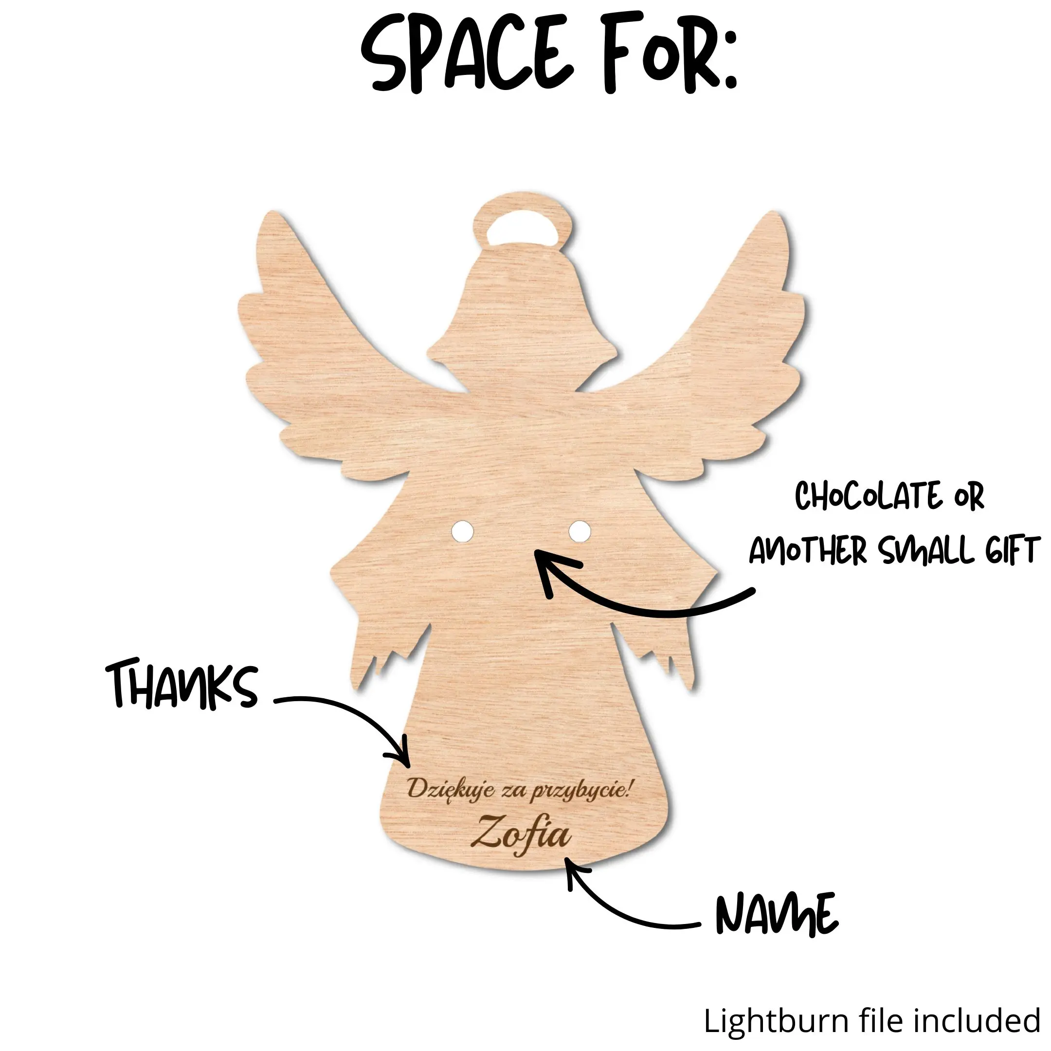 Personalization options for First Holy Communion angel favor box
