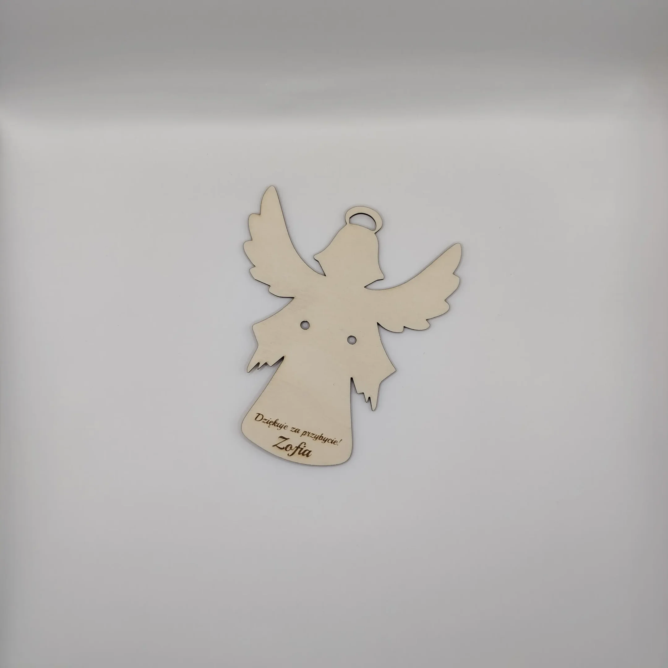 Cut-out laser cut angel favor box without chocolate