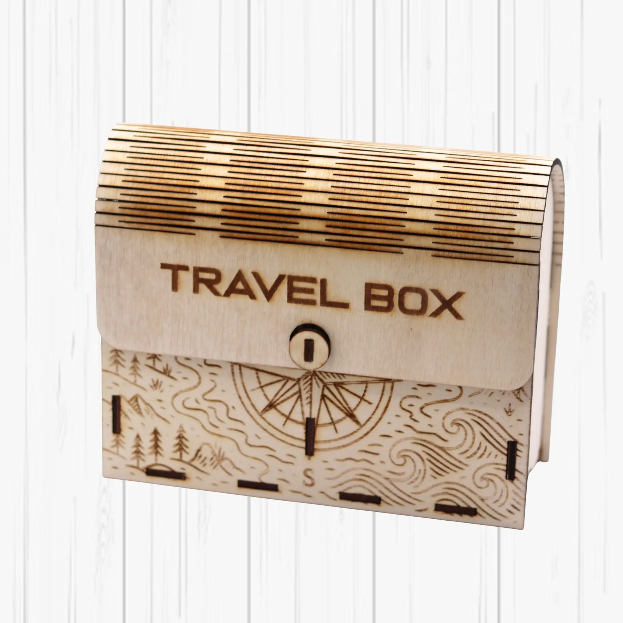 Closed TCG travel deck box designed for 200 trading cards, shown in a presentation view.